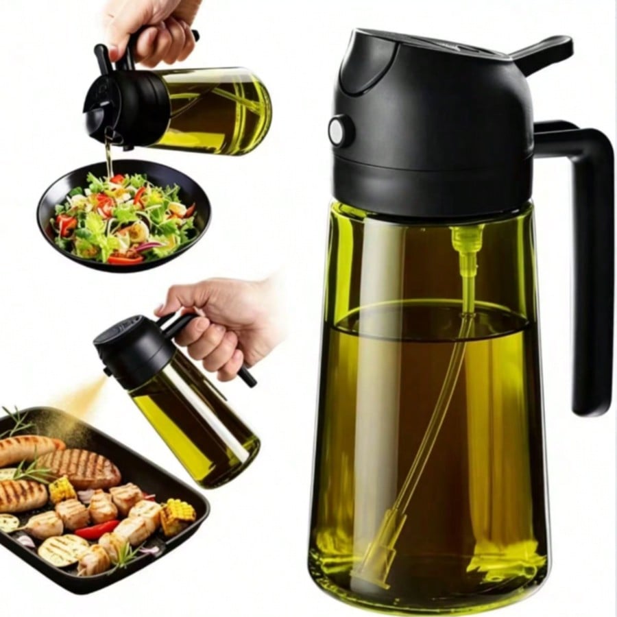 Commercial Kitchen Sprayer - Hoogwaardige olijfoliedispenserfles, lichtdicht glas blokkeert UV-stralen