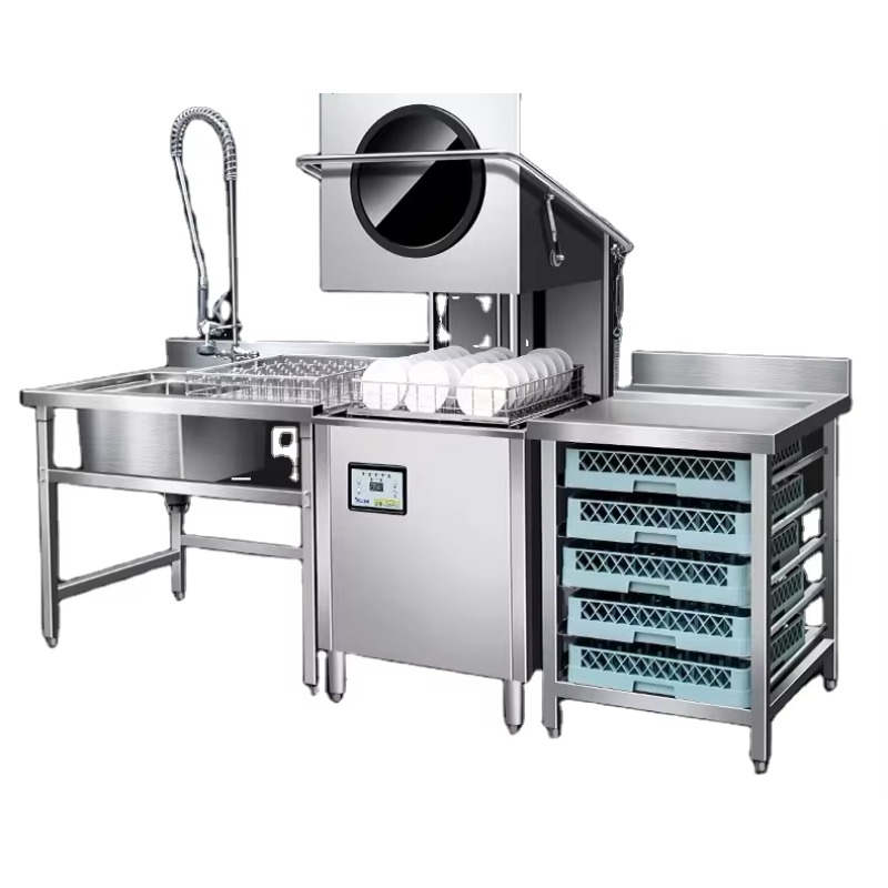Commercial Kitchen Machinery - Commerciële elektrische vaatwasser, vrijstaand, automatisch, met