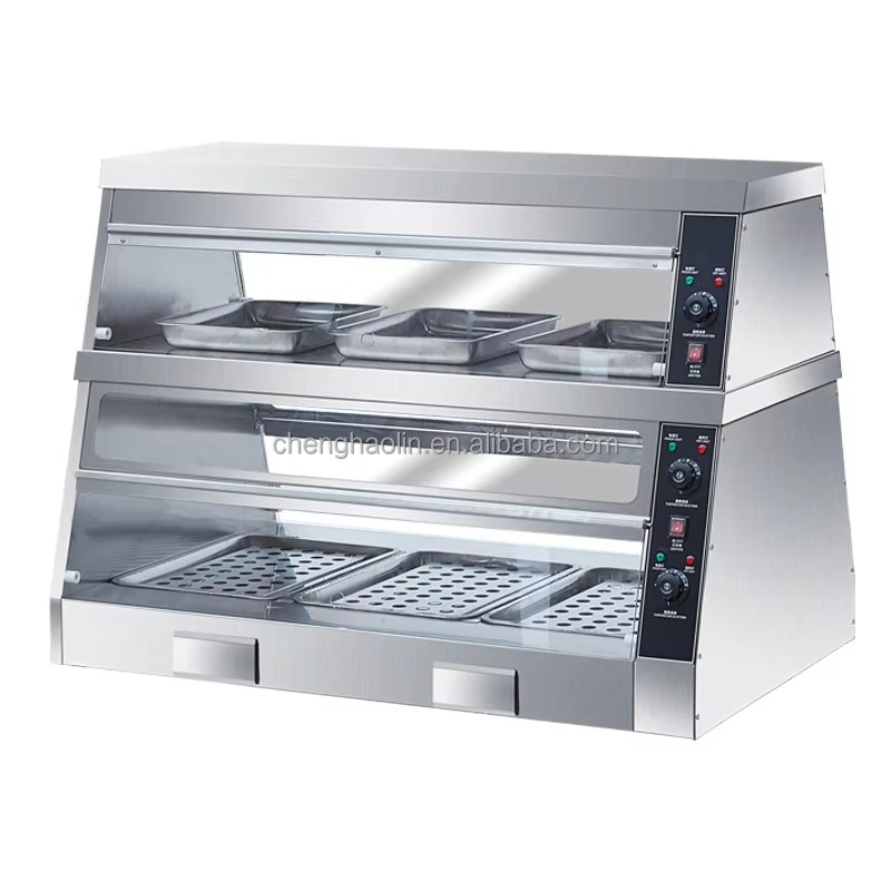 Commercial Kitchen Machinery - Voedselverwarmingskast voor hamburgers en gefrituurde kip,