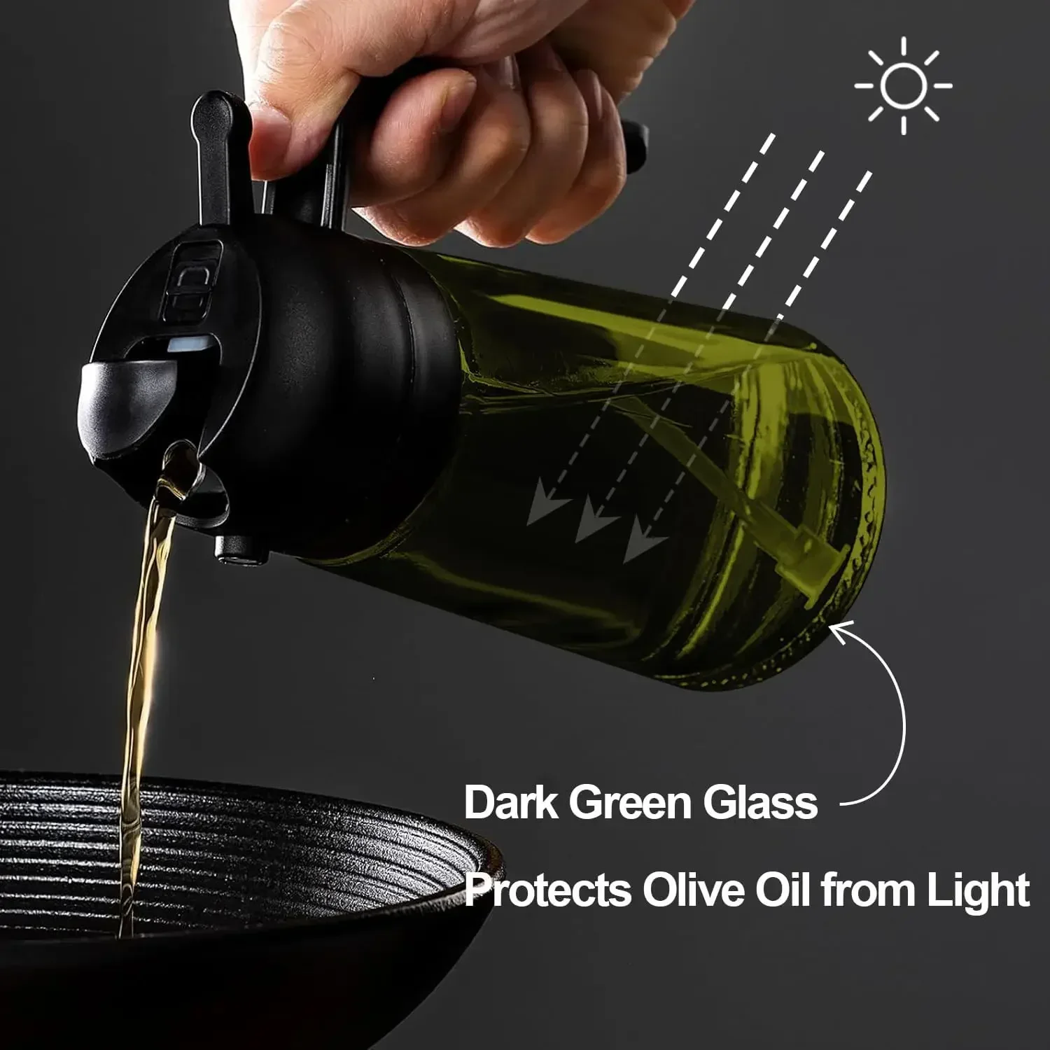 2in1 Zwart Glas Olijfolie Spro - Commercial Kitchen Sprayer recensie en prijs